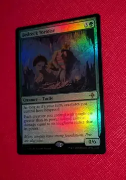 MTG*FOIL * The Lost Caverns Of Ixalan Rare BEDROCK TORTOISE NM - Image 1