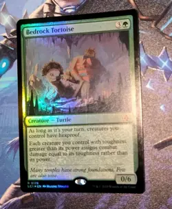 MTG*FOIL * The Lost Caverns Of Ixalan Rare BEDROCK TORTOISE NM - Image 2