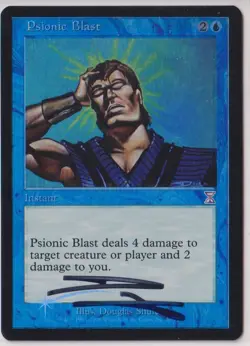 Mtg Psionic Blast Time Spiral Foil Signed By Douglas Shuler (MP) - Image 1