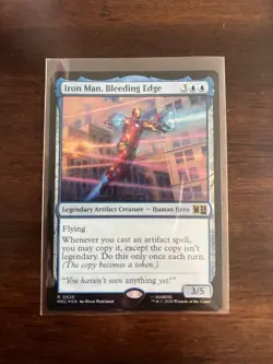 MtG Iron Man, Bleeding Edge Commander: Marvel Super Heroes Foil - Image 1