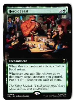 Heroic Feast (Extended Art) 414 Marvel Super Heroes Magic: The Gathering Foil - Image 1