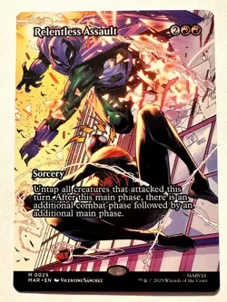 Relentless Assault (Borderless) Normal M Marvel Universe Eternal-Legal 25 NM - Image 1