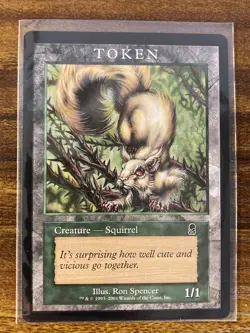 MTG🐿SQUIRREL TOKEN - Players Reward🐿Odyssey MINT Rare Creature 2001 UNPLAYED - Image 1
