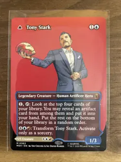 MTG Marvel Super Heroes Tony Stark Borderless 0363 Non-Foil - Image 1