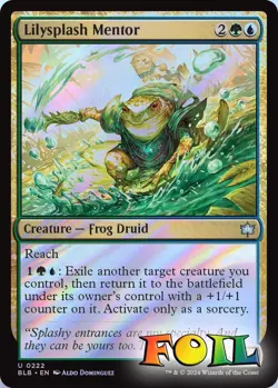 Lilysplash Mentor 0222 MTG Bloomburrow Uncommon NP Foil - Image 1