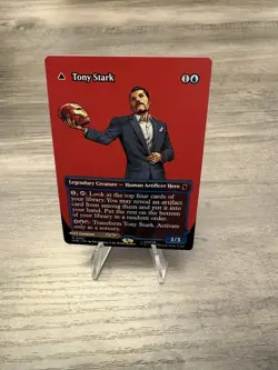 Magic the Gathering MTG Tony Stark Borderless Near Mint - Image 1