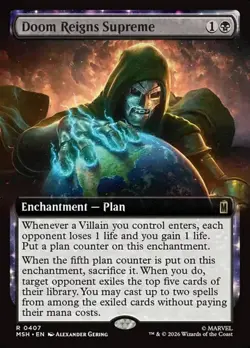 Doom Reigns Supreme - Foil Extended Art MSH NM MTG - Image 1