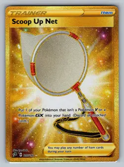 Scoop Up Net (Secret) SWSH02: Rebel Clash #207/192 Secret Rare,Holo Pokemon Card - Image 1