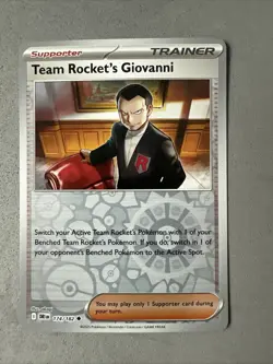 Pokemon TCG * Destined Rivals 174/182 Team Rocket's Giovanni U REVERSE HOLO * NM - Image 1