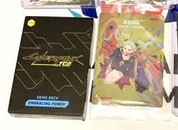 ANIME EXPO 2026 Cyberpunk TCG Rebecca SEALED PROMO Card w/ Demo Deck - Image 1
