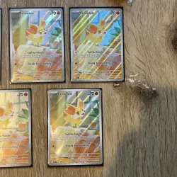 Lot of 5 Fennekin Full Art Promo Chaos Rising Promo 080 ⭐ Card sleeves and dice - Image 4