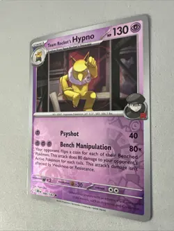 Pokemon TCG * Destined Rivals 080/182 Team Rocket's Hypno U * REVERSE HOLO * NM - Image 2