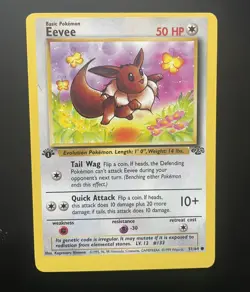 Jungle 1st Edition Eevee 51/64 MISCUT Pokemon Card - Image 1
