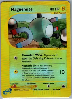 Magnemite 76/144 Reverse Holo Skyridge - Pokemon Card - NM - Image 1