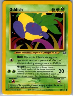 Oddish 68/111 Non Holo Neo Genesis - Pokemon Card - NM - Image 1