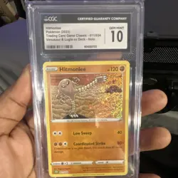 CGC 10 Hitmonlee Trading Card Game Classic 2023 #011/034 holo English - Image 3