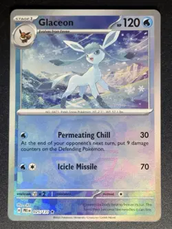 Glaceon (Master Ball Pattern) 025/131 Prismatic Evolutions Pokemon Card TCG - Image 1