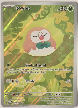 Rowlet 090/088 ME:03 Perfect Order Illustration Rare Pokemon Card NM - Image 1
