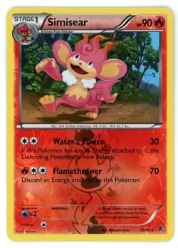 Simisear Reverse Holo 19/98 Emerging Powers Pokemon Card - Image 1