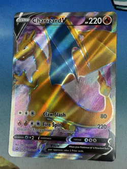 Charizard V SWSH050 Champions Path Full Art Ultra Rare ETB Promo Pokemon Card - Image 1