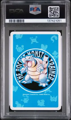1998 POKEMON BLUE VERSION PLAYING CARDS JOKER PROFESSOR OAK PSA 9 - Image 2
