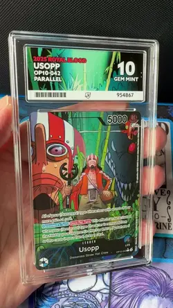 Usopp OP10-042 Leader One Piece TCG Alt Art Royal Blood English ACE 10 GEM MINT - Image 2