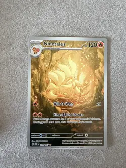 Pokemon TCG Ninetales Obsidian Flames Illustration Rare Card 199/197 - Image 1