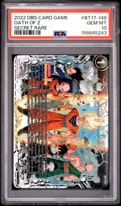2022 Dragon Ball Super Card Game S 17 Ultimate Squad Oath Of Z PSA 10 #BT17-149 - Image 1