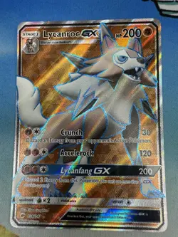 Lycanroc GX 136/147 Burning Shadows Full Art Ultra Rare Pokemon Card - Image 1