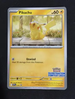 Pokemon SVP Pikachu TCG Illustration Contest 2024 Black Star Promo Card #214 - Image 2