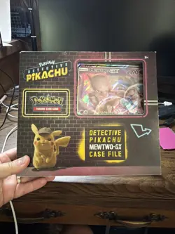 New Sealed Pokemon Detective Pikachu Mewtwo-GX Case File Box - Image 1