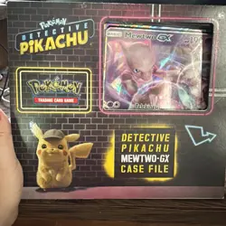 New Sealed Pokemon Detective Pikachu Mewtwo-GX Case File Box - Image 2