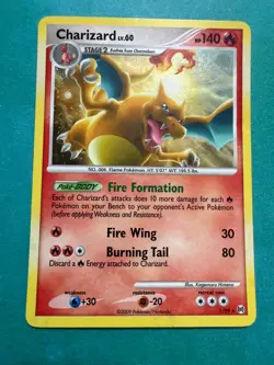 Pokemon TCG Arceus Charizard LV. 60 Cracked Ice Holo 2009 Promo Card 1/99 LP - Image 1