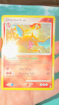 Pokemon TCG Arceus Charizard LV. 60 Cracked Ice Holo 2009 Promo Card 1/99 LP - Image 2