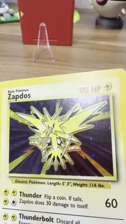 Pokemon TCG Zapdos Base Set Holo Rare 16/102 - Image 2