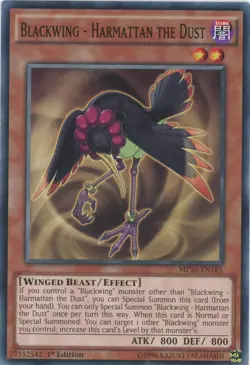 Yugioh Blackwing - Harmattan The Dust MP16-EN185 Common 1st Edition LP - Image 1