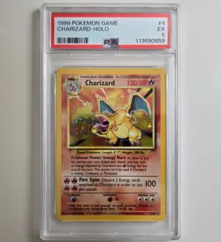 1999 Charizard #4 Pokemon Base Set - PSA 5 - Image 1