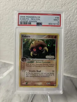 2006 Pokemon Ex Legend Maker Kabuto-Reverse Foil #36 PSA 9 - Image 1
