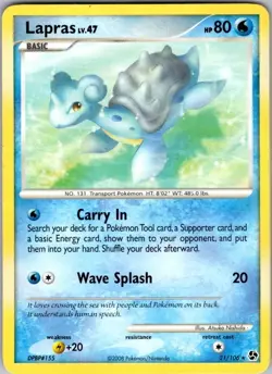 Lapras 21/106 Great Encounters Rare LP Pokemon TCG - Image 1