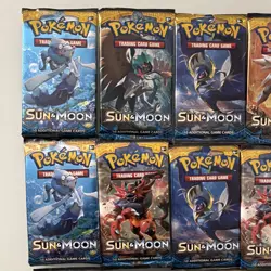 (17) Pack Lot Pokemon TCG Sun & Moon Base Set Booster Pack - Factory Sealed - Image 2