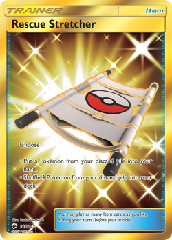 RESCUE STRETCHER 165/147 SECRET RARE BURNING SHADOWS POKEMON NEAR MINT - Image 1