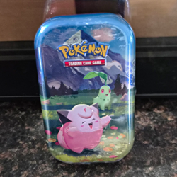 Pokemon TCG Paldea Evolved Mini Tin Clefairy & Chikorita 60ct Age 6+ 2023 - Image 1