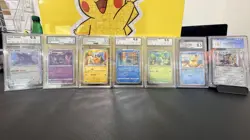 7 Graded Lot Pokemon Graded Slab Lot Pikachu Bulbasaur Gengar - CGC AGS NXR - Image 1