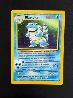 Pokemon Blastoise 2/102 Set Base Rara Holo Unlimited Wizards ITA Carte Vintage - Image 1