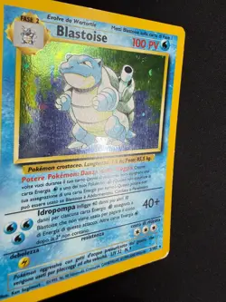 Pokemon Blastoise 2/102 Set Base Rara Holo Unlimited Wizards ITA Carte Vintage - Image 3