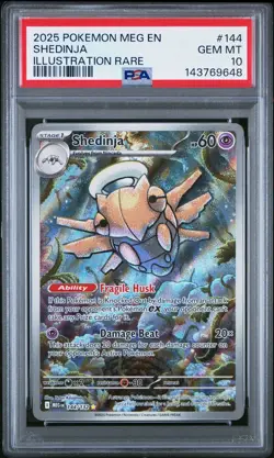 2025 POKEMON MEG EN-MEGA EVOLUTION 144 SHEDINJA IR PSA 10 - Image 1