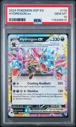 2024 POKEMON SSP EN-SURGING SPARKS #119 HYDREIGON EX PSA 10 - Image 1
