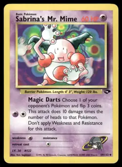 Pokemon TCG Pokemon Sabrina's Mr. Mime Uncommon Regular - Image 1