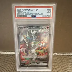The Pokemon Company Reshiram ex 166/086 Sv: White Flare EN Holo PSA 9 2025 SIR - Image 1