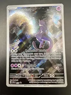 Pokemon TCG Mewtwo SVP052 Black Star Promo - Minor crimp error - Image 1